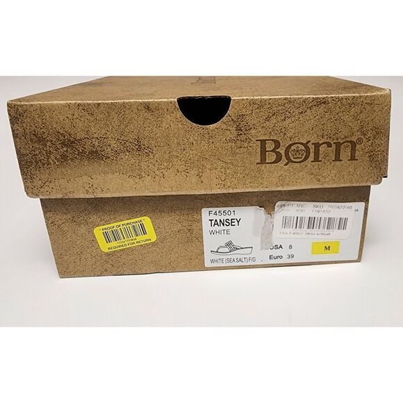 Born Tansey Wedge Slide Sandal Shoes Color White Size 8M - Picture 10 of 12